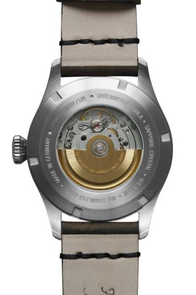 Bauhaus Aviation Herrenuhr Automatik mit Datum und Lederarmband